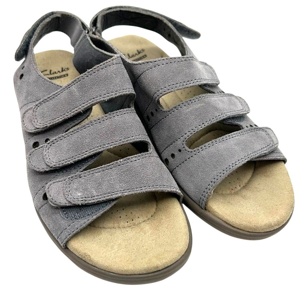 Clarks Suede Fisherman Sandals SIZE 7.5 Comfortable Casual Gorpcore Travel Beach
